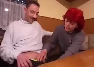 Redheaded babe blows her brother